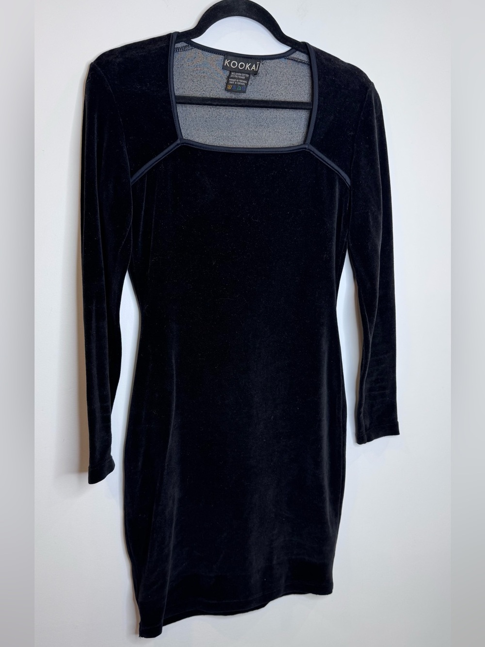 Vintage Kookai Black Velvet Mini Dress Whimsigoth 90s Gothic whimsigoth sz small - Picture 3 of 6